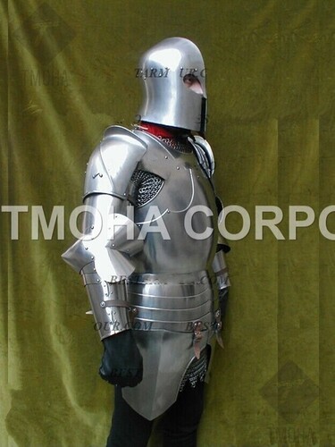 Medieval Steel Half Body Armour Roman Legatus Cuirass With Vendel Chain Helmet / Gothic Armor Suit HA0073