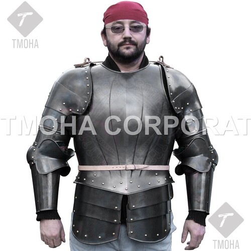 Medieval Steel Half Body Armour Roman Legatus Cuirass With Vendel Chain Helmet / Gothic Armor Suit HA0075