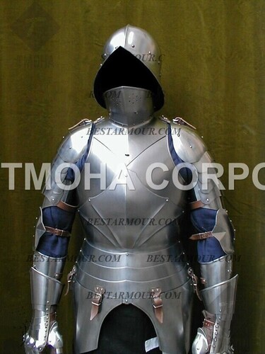 Medieval Steel Half Body Armour Roman Legatus Cuirass With Vendel Chain Helmet / Gothic Armor Suit HA0084