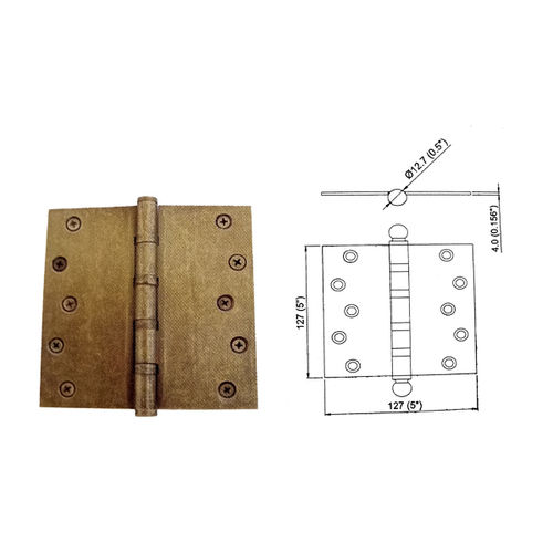  ब्रास हिंग्स-500 (Bdhb) आकार: 100X75X3Mm