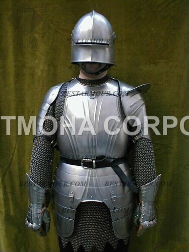 Medieval Steel Half Body Armour Roman Legatus Cuirass With Vendel Chain Helmet / Gothic Armor Suit HA0089