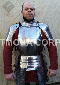 Medieval Steel Half Body Armour Roman Legatus Cuirass With Vendel Chain Helmet / Gothic Armor Suit HA0092