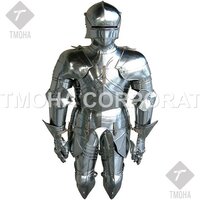 Medieval Steel Half Body Armour Roman Legatus Cuirass With Vendel Chain Helmet / Gothic Armor Suit HA0093