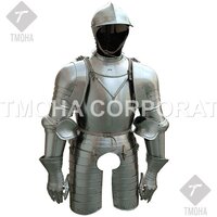 Medieval Steel Half Body Armour Roman Legatus Cuirass With Vendel Chain Helmet / Gothic Armor Suit HA0094