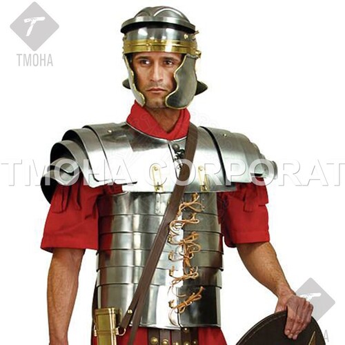 Medieval Steel Half Body Armour Roman Legatus Cuirass With Vendel Chain Helmet / Gothic Armor Suit HA0100