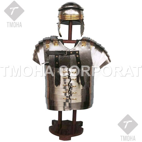 Medieval Steel Half Body Armour Roman Legatus Cuirass With Vendel Chain Helmet / Gothic Armor Suit HA0102