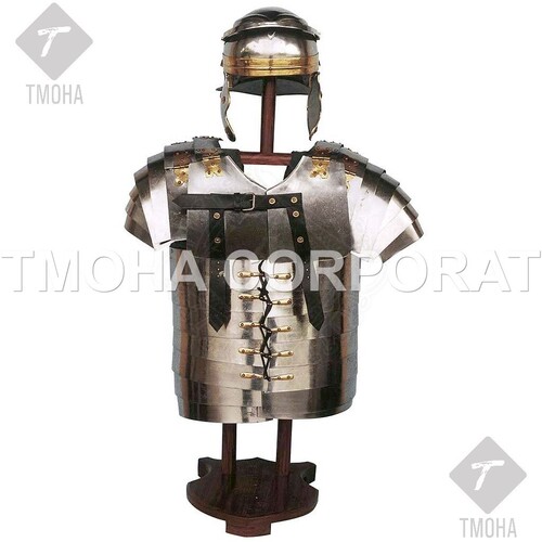 Medieval Steel Half Body Armour Roman Legatus Cuirass With Vendel Chain Helmet / Gothic Armor Suit HA0102