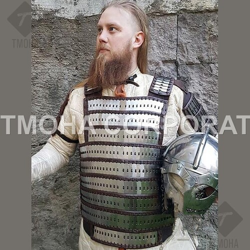 Medieval Steel Half Body Armour Roman Legatus Cuirass With Vendel Chain Helmet / Gothic Armor Suit HA0104