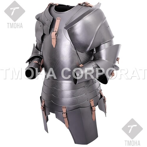 Medieval Steel Half Body Armour Roman Legatus Cuirass With Vendel Chain Helmet / Gothic Armor Suit HA0107
