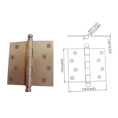  ब्रास हिंग्स-450 (बीडीएचपी) आकार: 100X75X3Mm