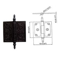 Cast Iron Hinges-400 Size: 100x75x3mm