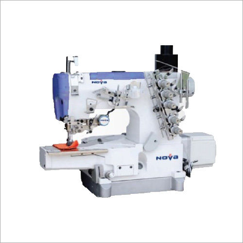 Cylinderbed Flatlock Sewing Machine - Color: Blue White