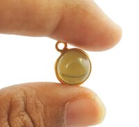 Beautiful Round Smoky Quartz Gemstone Pendant Stone Size 10mm Approx. Round Gemstone Charms Necklace