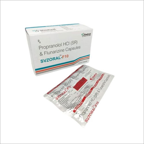 प्रोप्रानोलोल एचसीएल 40mg एसआर फ्लूनारिज़ाइन 10mg कैप्सूल