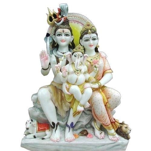 Eco-Friendly Marble Gauri Shankar Statue