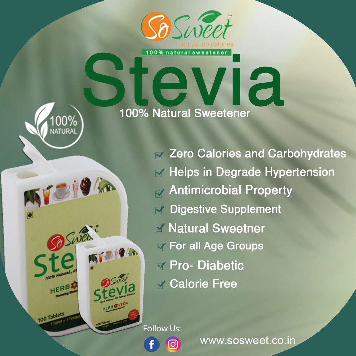 So Sweet Stevia Sugar Free Tablet
