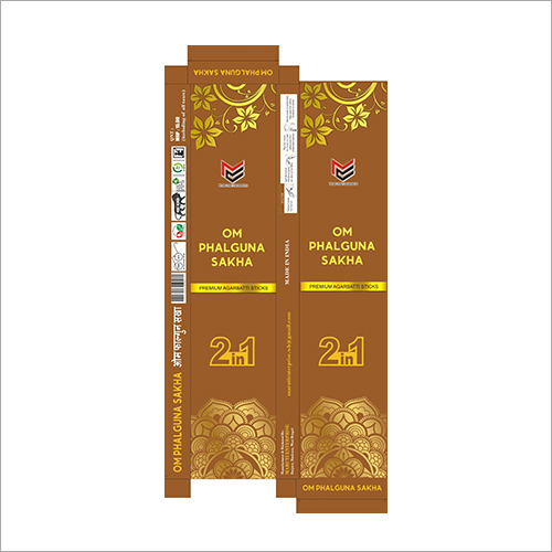 Om Phalguna Sakha Incense Sticks - Bamboo Material, Round Shape | Soothing Musk and Vanilla Aroma with Black Pepper and Almond for Enhanced Willpower and Energy