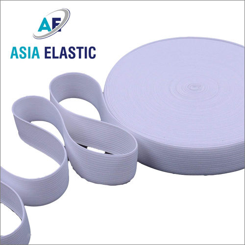 White 1.25 Inch Crochet Elastic Tape