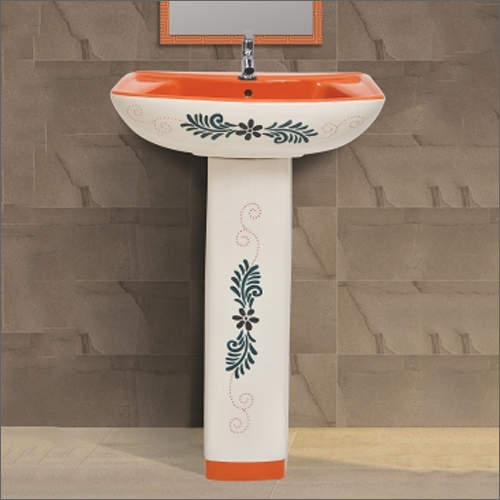 550x400mm Sofia Orange Set Wash Basin With Pedestal