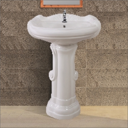 625X500 Wash Basin With Pedestal Size: 625X500Mm