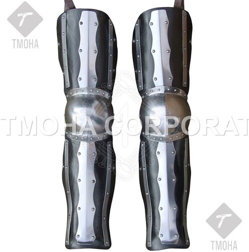 Medieval Wearable Leg Set Leather and steel leg armor ML0006