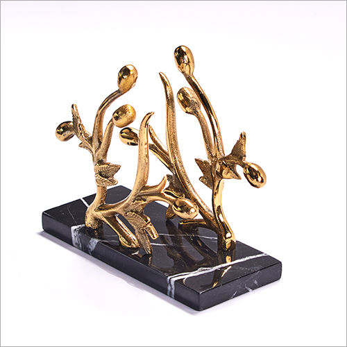 Black-Golden Black Marble Napkin Holder