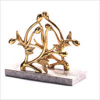 Grey-golden Light Grey Brass Napkin Holder