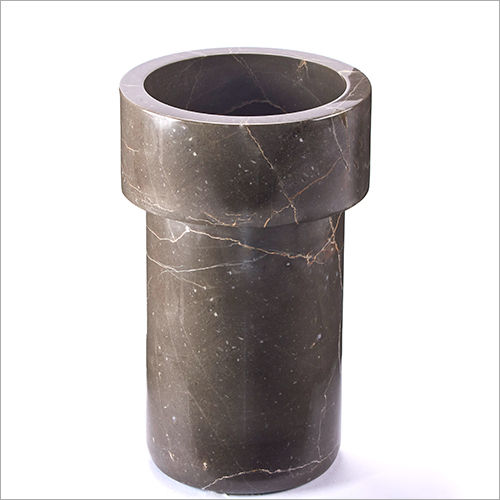 Grey Marble Vase Height: 10  Centimeter (Cm)