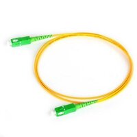 Green And Yellow SC / APC Optical Fiber Patch Cord