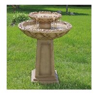 Tier Birdbath Outdoor Water Fountain Marble Water Fountain for Garden Decor At Best Price MHD0216