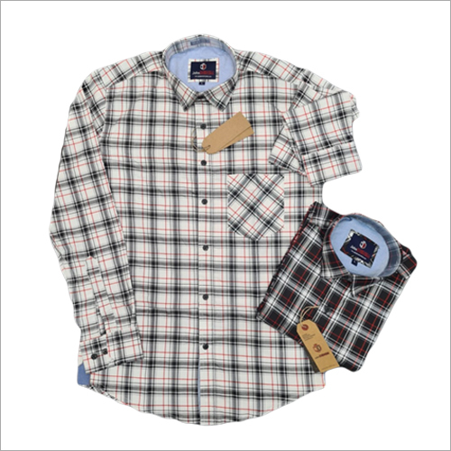 Washable Lycra Mens Check Shirt