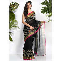 Formal Linen Embroidery Saree