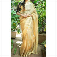 Casual Tissue Linen Saree