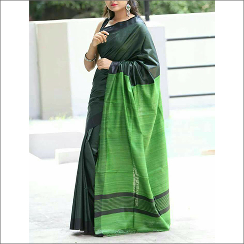 Multicolor Tussar Staple Saree