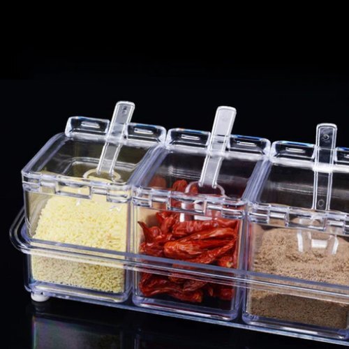 ACRYLIC BOX PEPPER SALT SPICE RACK