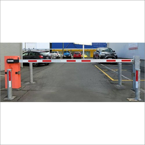 White Automatic Parking Boom Barrier