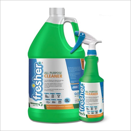 Fresher All Purpose Cleaner - Biodegradable Liquid Formula, Green Color | Multi-Surface Heavy Duty Cleaner for Streak-Free Shine on Various Washable Surfaces