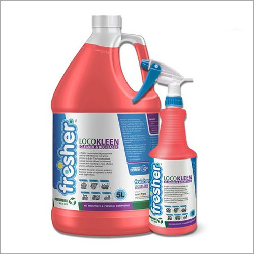 Fresher Locokleen Ecofriendly Cleaner and Degreaser - Liquid Formula, Non-Toxic, Biodegradable, Effective for Heavy Machinery and Automotive Parts
