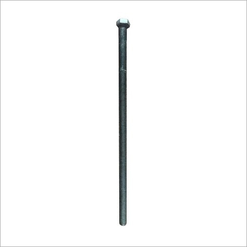 Full Threaded Mild Steel Bolt - 12 Inch Size | Polished Finish, Hexagon Head, Heat Treated, Enhanced Load Distribution