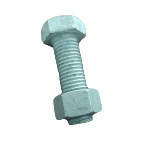 Hex Bolt With Nut - Galvanized Steel, Hexagonal Head Design , Industrial Fastening Solution