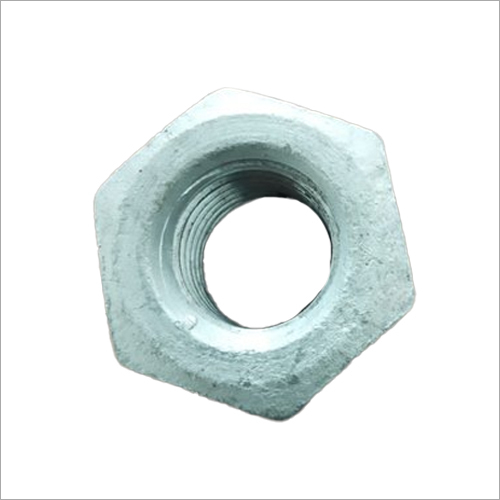 Hotdip Galvanized Nut - Mild Steel, M20 Size, Silver Color | Increased Abrasion Resistance, Higher Coating Densities, Greater Bond Strength