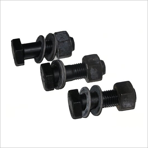 HSFG Nut Bolt Washer - Black-Oxide, 3 Inch Hexagon | Industrial Fastener for Machines, Wooden Structures, and Steel Works