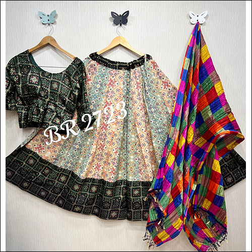 BR 2723 Multicolor Trendy Skirt and Blouse