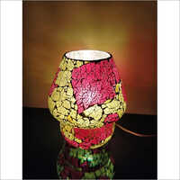 Glass Mosaic Table Lamp - Glass Material, Round Shape , Multicolours With Modern Electric Style