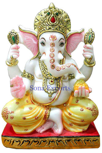 White Marble Ganesh Moorti