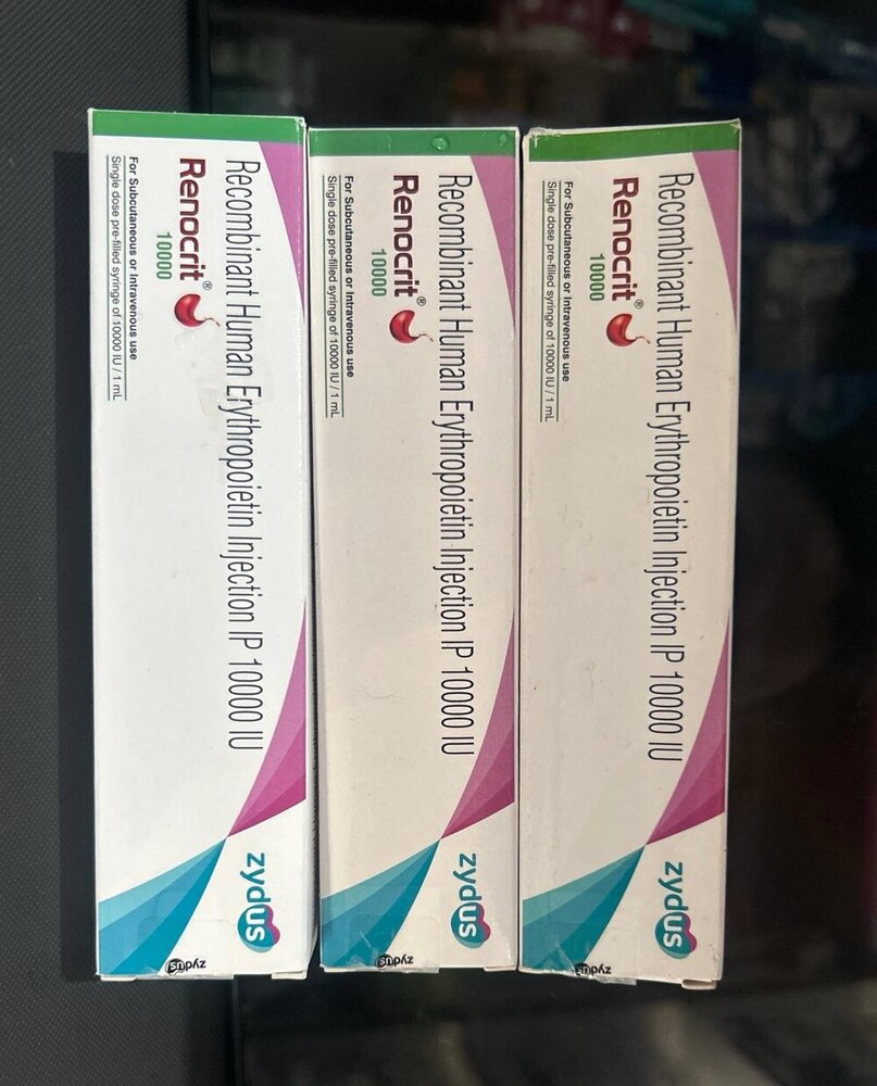 Renocrit - 10000 IU Erythropoietin Injection | Liquid Form, Dosage as Per Physician, Cold & Dry Storage