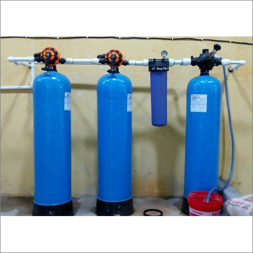 Carbon Filter And Water Softener - Metal Vertical Design Blue | Semi-Automatic High Efficiency 3000 LPH Min Flow Rate 1 Year Warranty