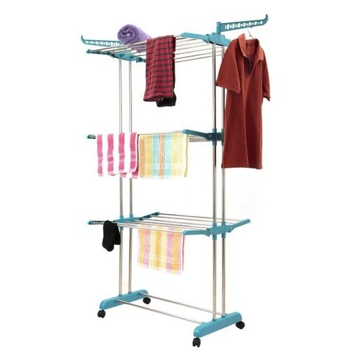 STACKABLE 3 LAYER FOLDING CLOTHES RACK