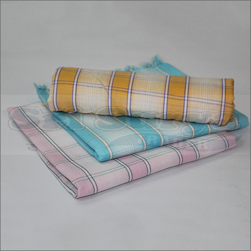 Cotton Bath Towel 30x60 - 100% Cotton, Regular Size 75x150 cm, Woven Design, Soft Touch, High Absorbency, Checked Pattern, Lightweight 180g