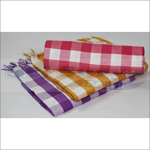 Checked Cotton Bath Towel 30x60 180g - 100% Cotton, Quick Dry, Absorbent | Soft Touch, Printed Dobby Pattern, Customizable Size & Color